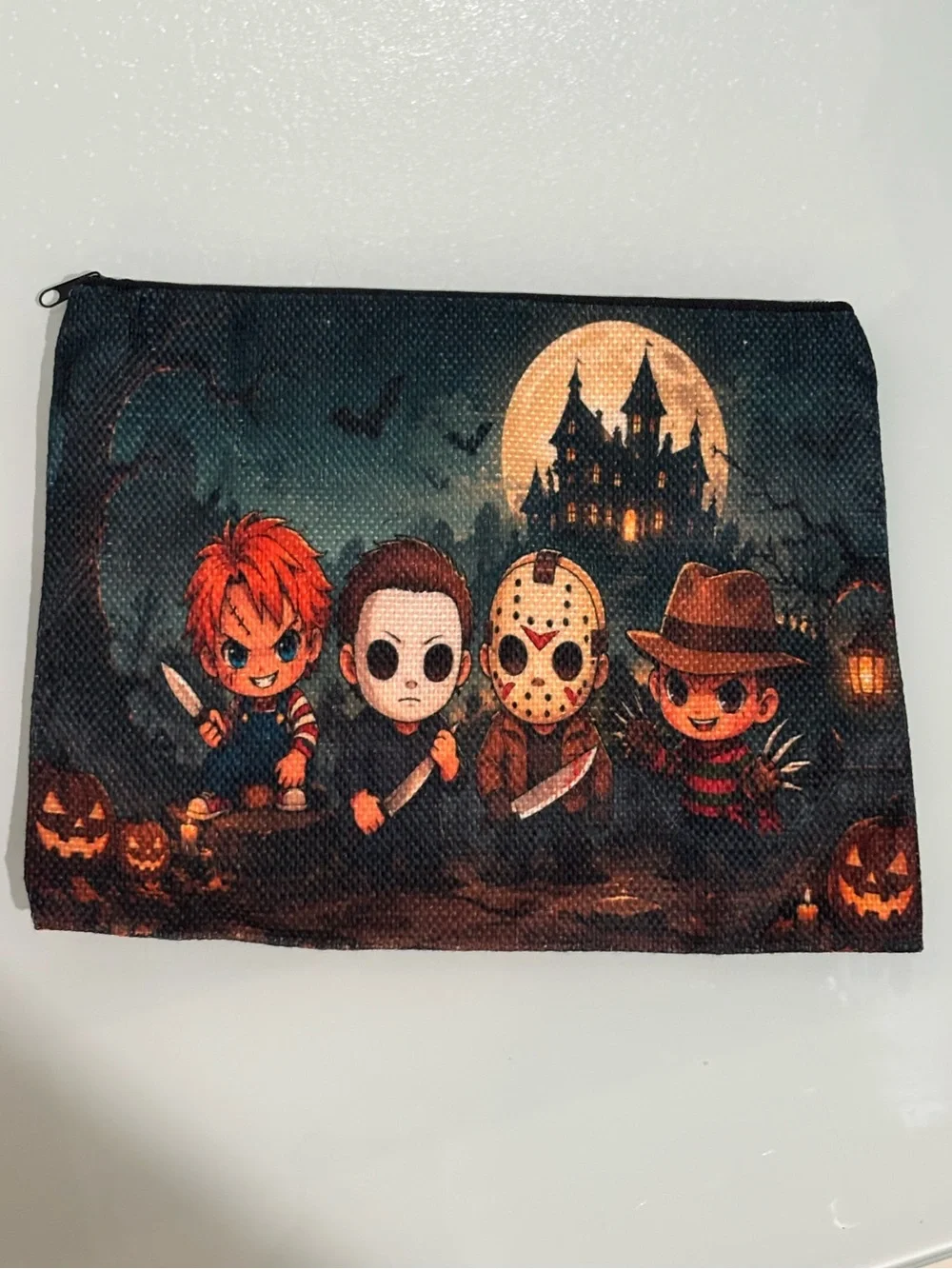 Chibi Horror Villains Halloween Makeup Bag